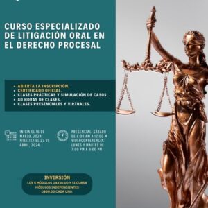 Curso Especializado – Litigación Oral en el Derecho Procesal